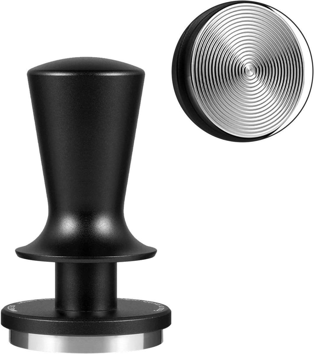Koffie Tamper - Espresso Aanstamper - Professionele Espresso - Automatisch Zelfnivellerend - 51 mm Diameter - Zilver