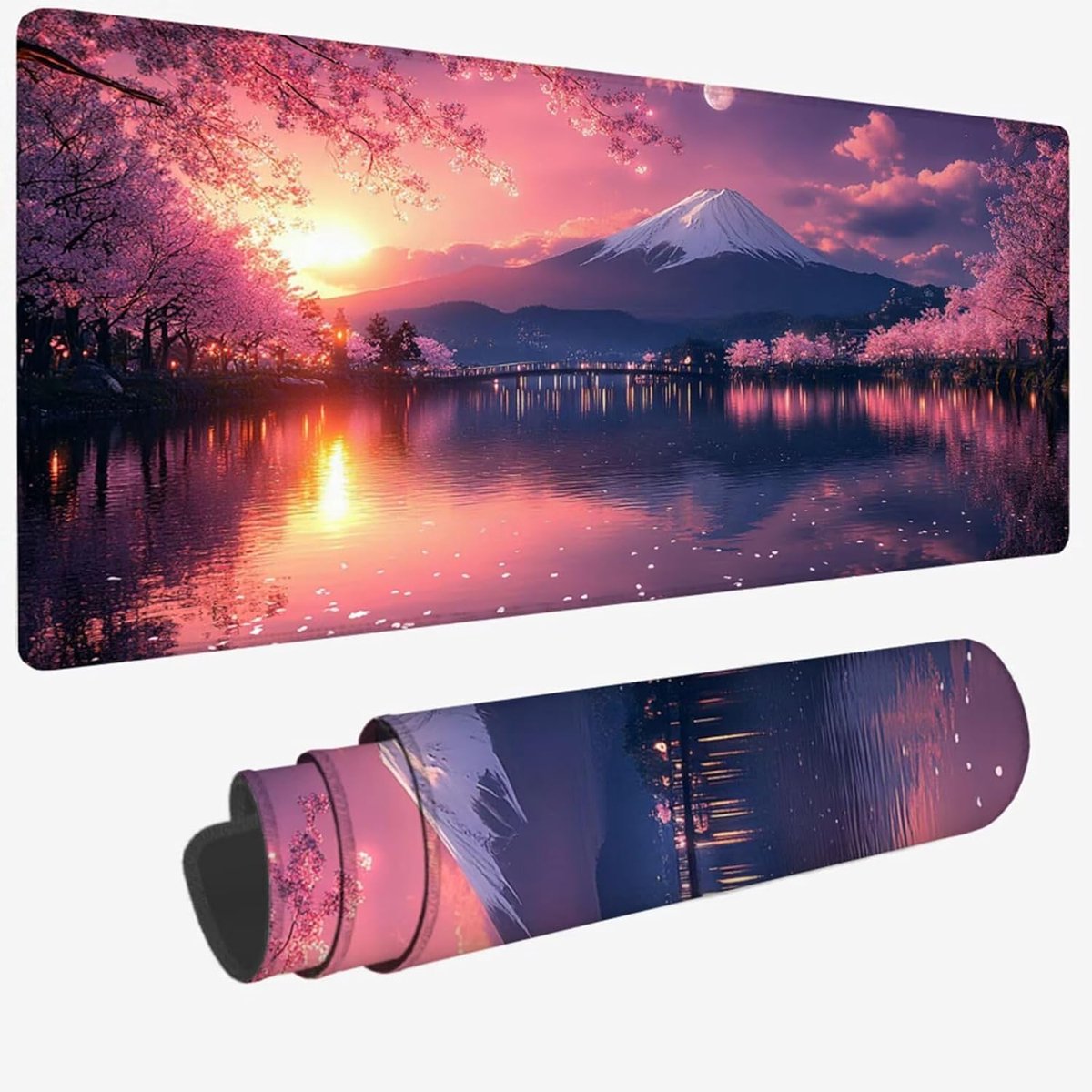 XXL Muismat - Bureauonderlegger - Gaming en werk - Waterafstotend oppervlak - 90x50 cm - Roze
