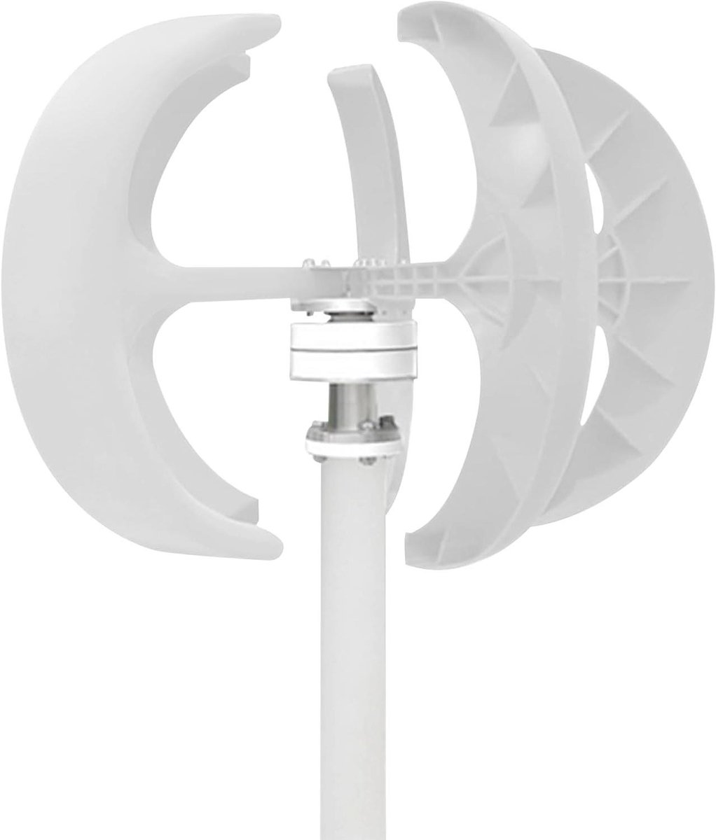 Windgenerator - Windturbine - Energie Opwekken - Compact Ontwerp - 600 Watt - Wit