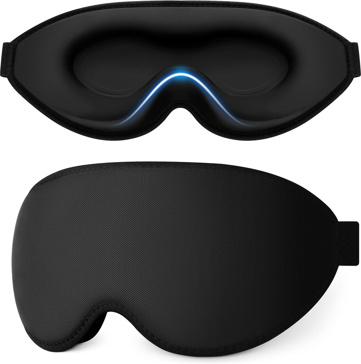 SnelShoppen - Gritin 3D-slaapmasker voor zijslapers, ergonomisch oogmasker met lichtblokkering, verstelbare elastiek, ademend en comfortabel voor slap