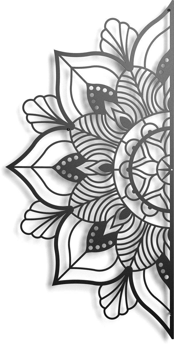 SnelShoppen - Keluly Mandala Bloem Metalen Sculptuur Wandkunst Boho Decoratie Etnisch Souvenir Zen Wanddecoratie Voor Koppels en Vrienden