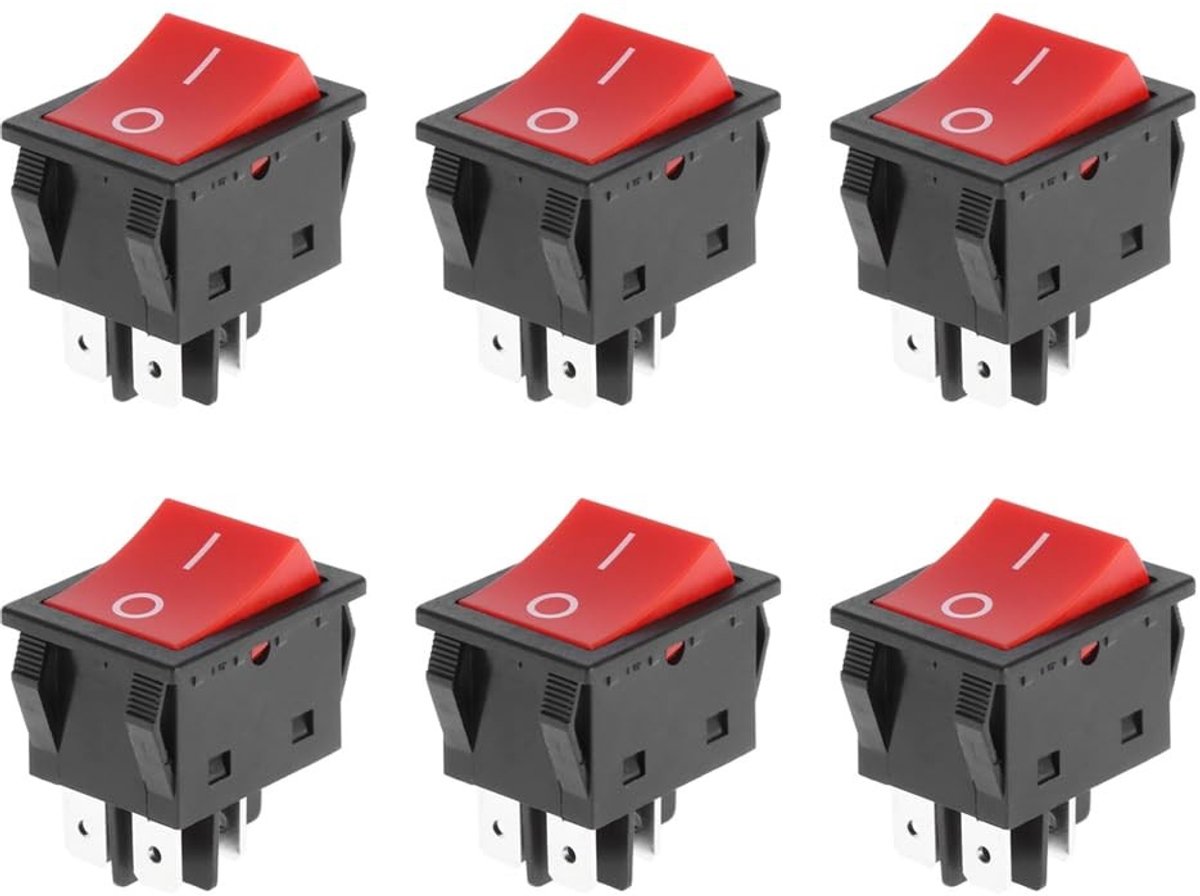 Rocker Switch 4 Pin, 30A Schakelaar voor Lasapparaat, Verlichting en Thuisgebruik - Vervangingsset voor On/Off Panelen (5 Stuks)