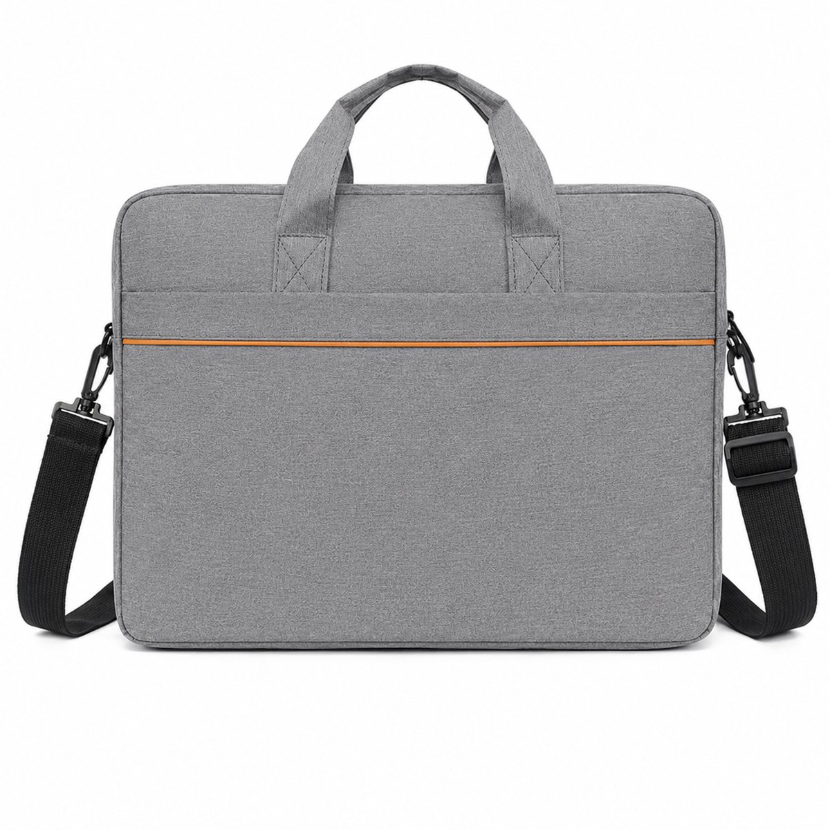 VHV - Laptoptas 15-16,1 Inch - Computertas met Handvat en Verstelbare Schouderriem - Waterafstotend met Meerdere Vakken voor Werk en Reizen - Grijs