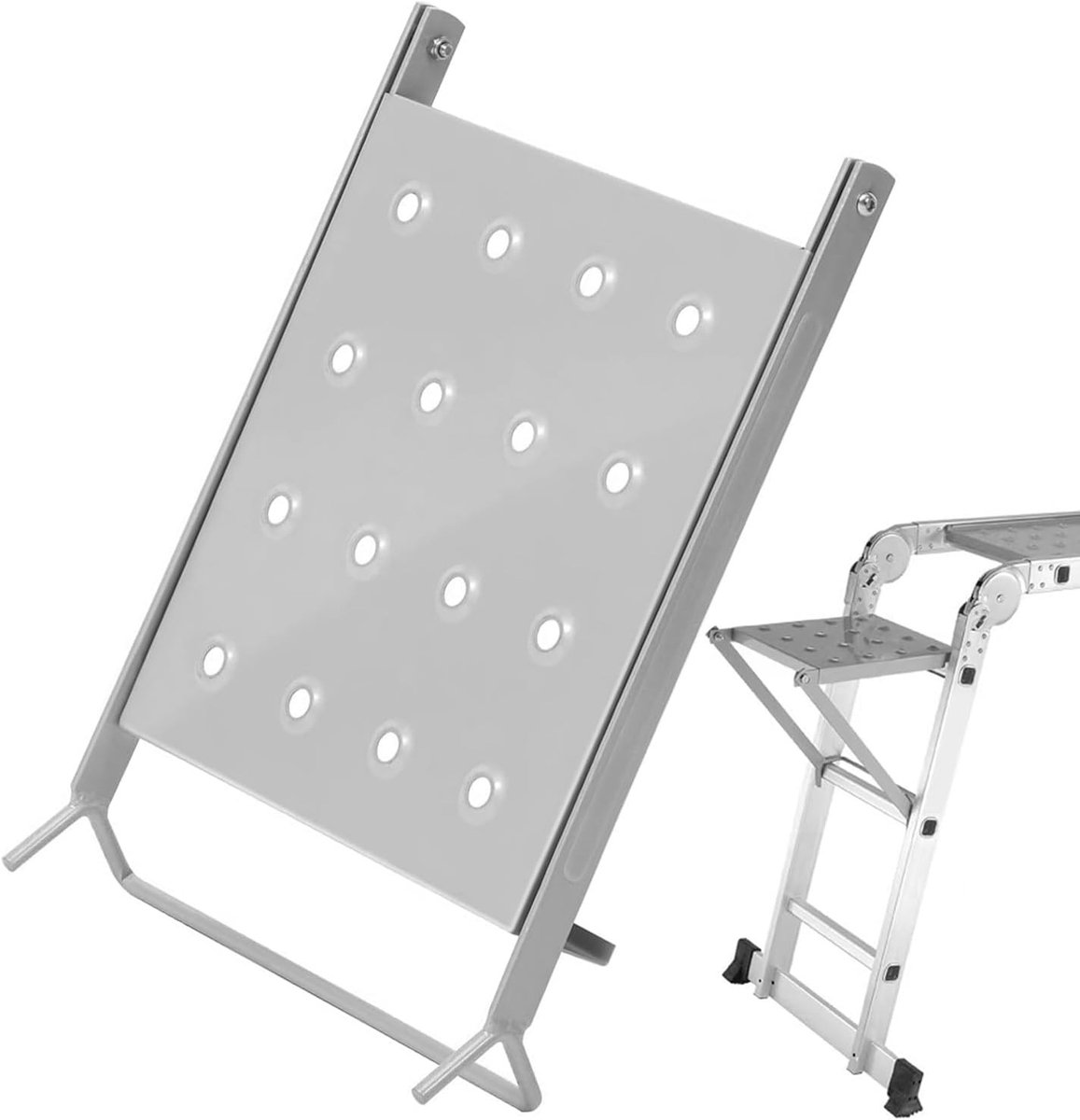 Draagbaar werkplatform tot 150 kg, stabiel en multifunctioneel voor ladders, ideaal voor klussen en onderhoud