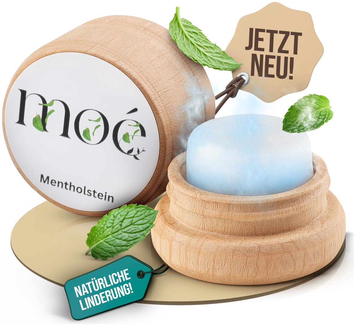 SnelShoppen - Moè Mentholsteen voor migraine, nekpijn en ontspanning - 7 g mentholkristallen voor wellness, frisse helderheid, ideaal voor thuis, werk