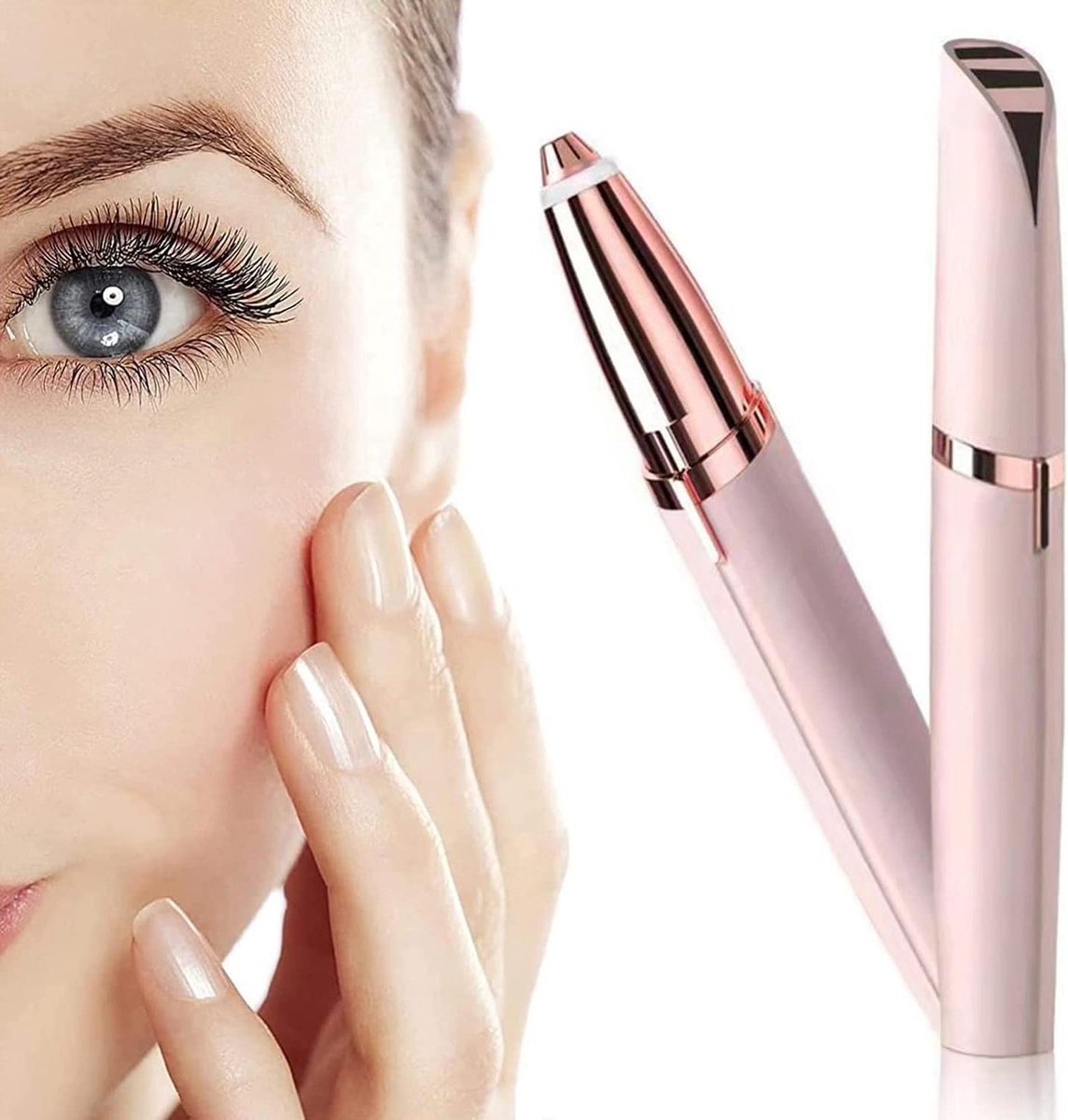 Gezichtsverwijderaar - Epilator Damen - Gezichtsbeharing Verwijderen - Pijnloos en Snel - 13 cm - Wit