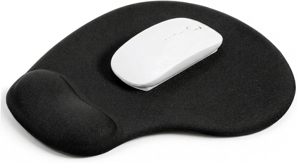 Ergonomische muismat met polssteun van siliconen, ideaal voor werken, gamen en schrijven, comfortabele ondersteuning voor lange uren