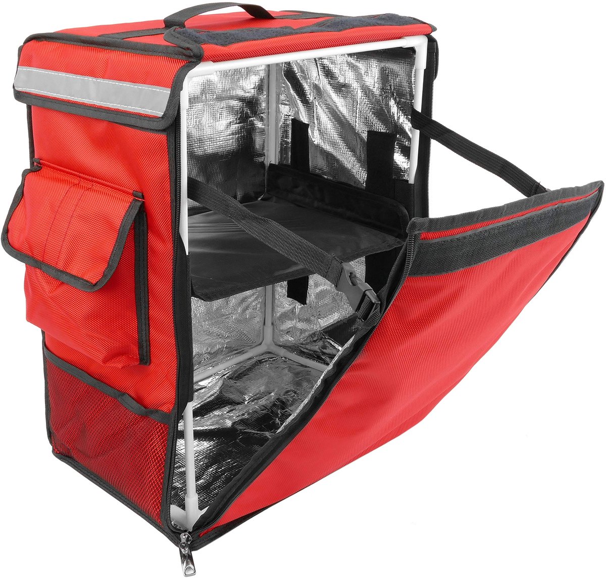 SnelShoppen - Koeltas CityBAG Rood voor Levering van Gerechten aan Motorfiets en Fiets - Ideaal voor Feest, Camping, Picknick, 20L Inhoud, Duurzaam en