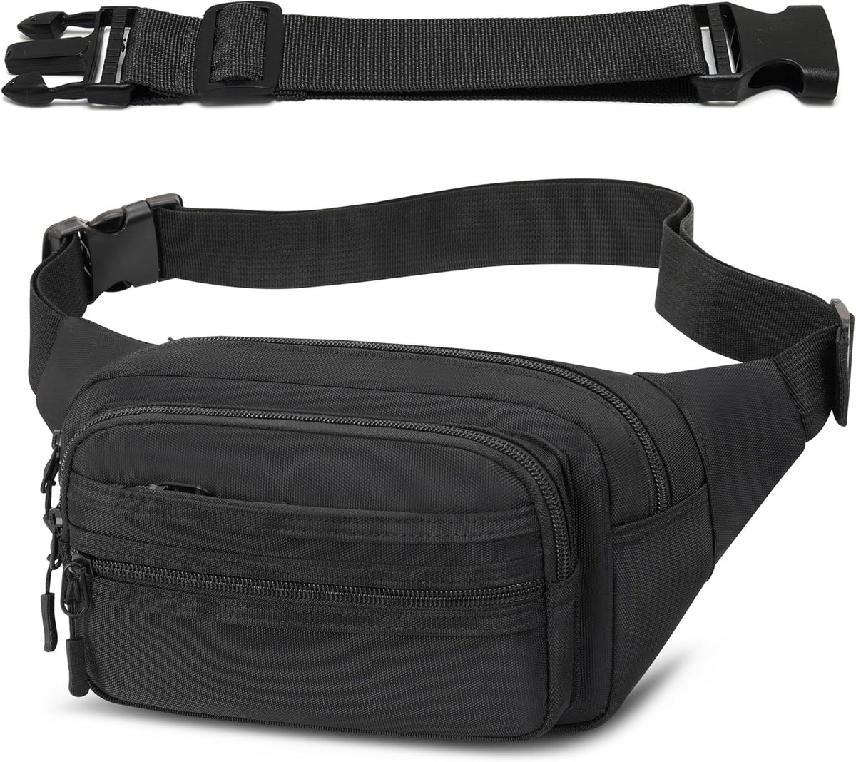 SnelShoppen - Bauchtasche Hüfttasche voor Herren Damen - Grote Outdoor Gürteltasche met 30 cm Verlengde Gürtel - Unisex Modern Umhängetasche voor Reis