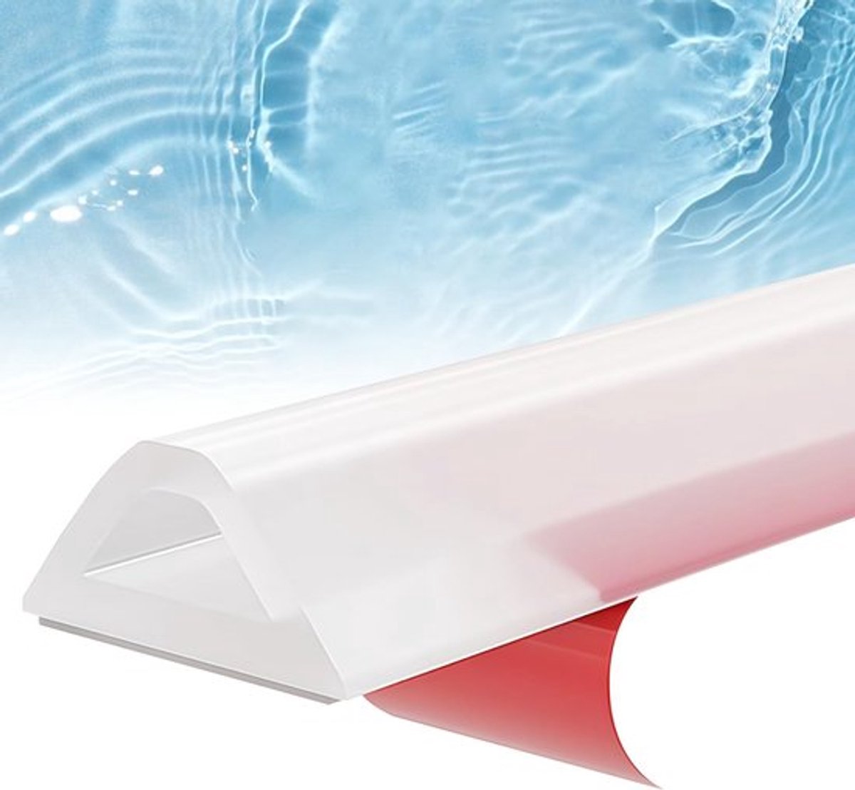 Zelfklevende Siliconen Waterdichtingsstrip voor Douche – Flexibele Waterstopper en Spatbescherming voor Bad en Douchecabine, 2.5M Lengte