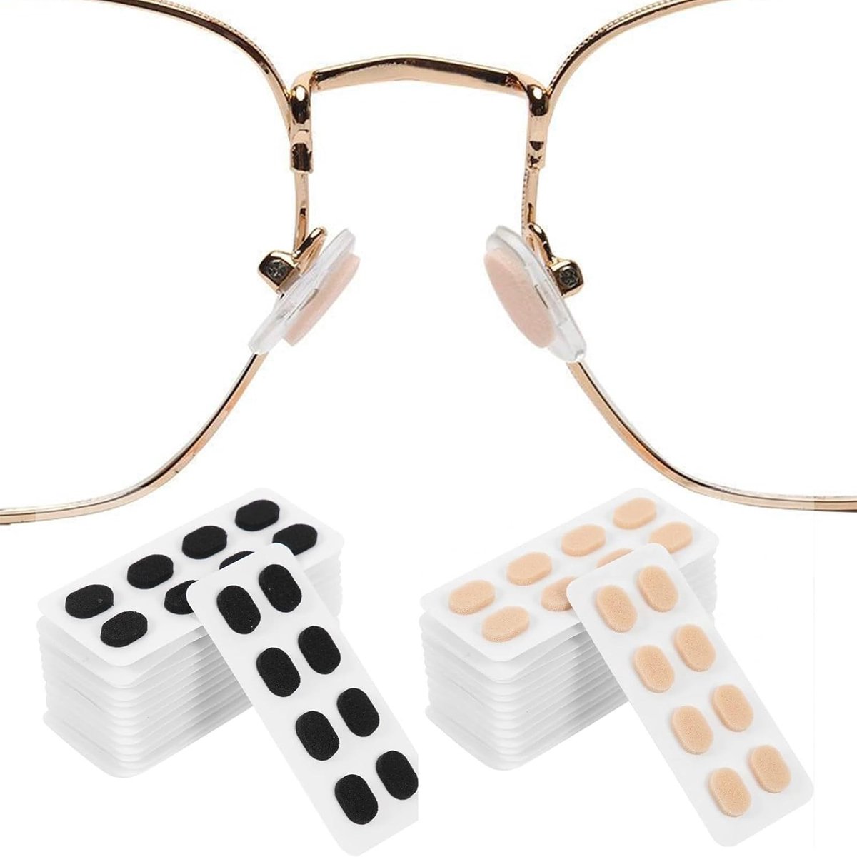 Zelfklevende antislip brillenpads - 60 paar ergonomische neuskussens voor optimale comfort en pasvorm bij brillen en kunststof frames