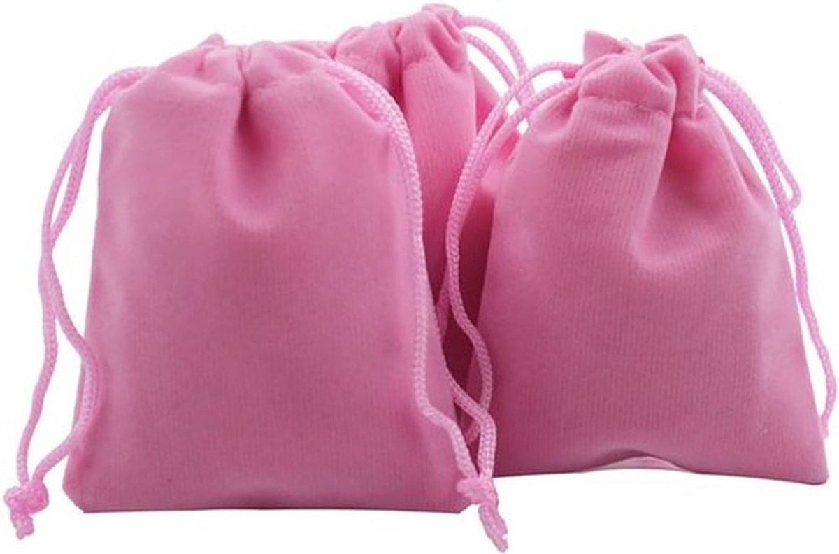 Grote Fluwelen Tassen Set van 10 - 20 x 30 cm Fluwelen Tassen voor Trouwen, Feestjes en Cadeaus, Met Trekkoord en Geschikt voor Diverse Gelegenheden