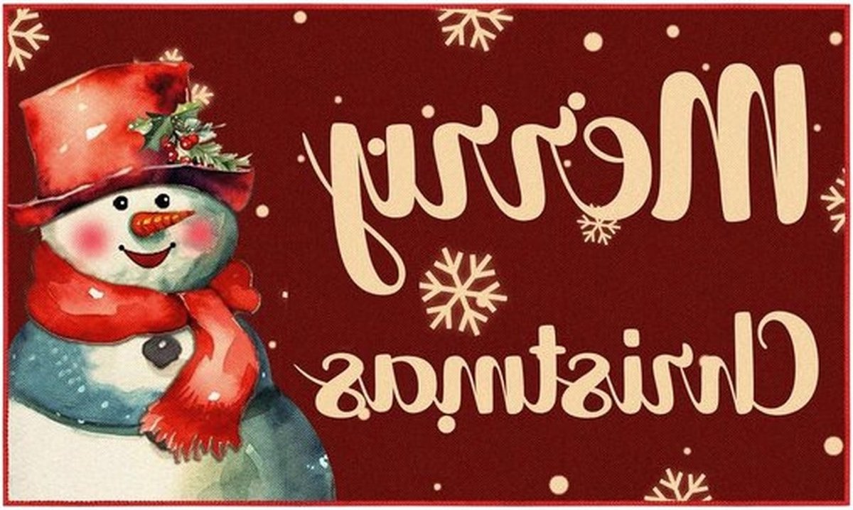 Kerst Welkom Deurmat 17x29 inch, Decoratieve Mat voor Binnen en Buiten, Perfect voor de Feestdagen