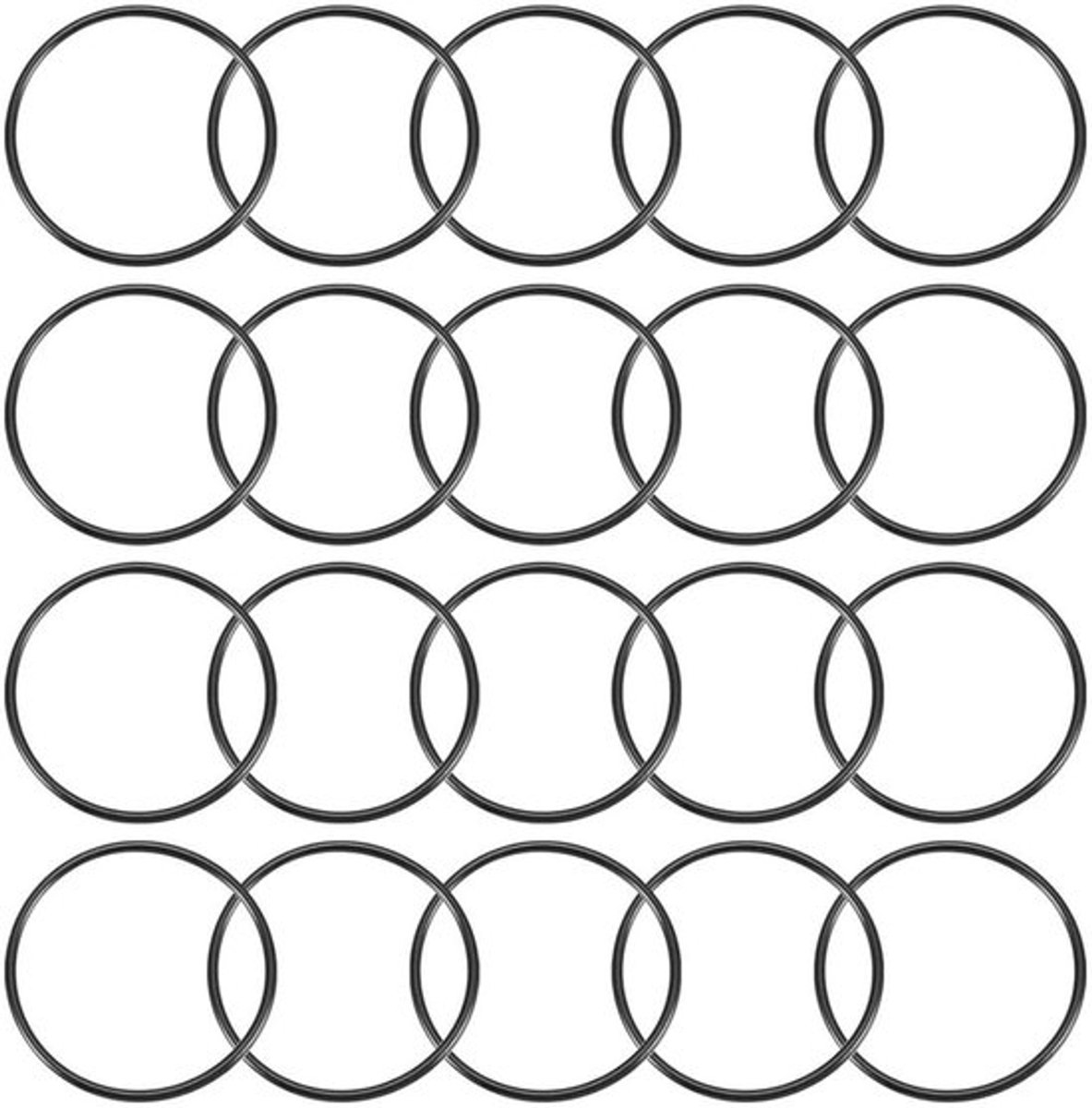 Nitrilrubber O-Ringen met 50mm Buitendiameter, 43.8mm Binnendiameter en 3.1mm Breedte voor Afdichting - Rubberen Ringen - Afstandhouders voor Kraan, Loodgieterswerk en Auto