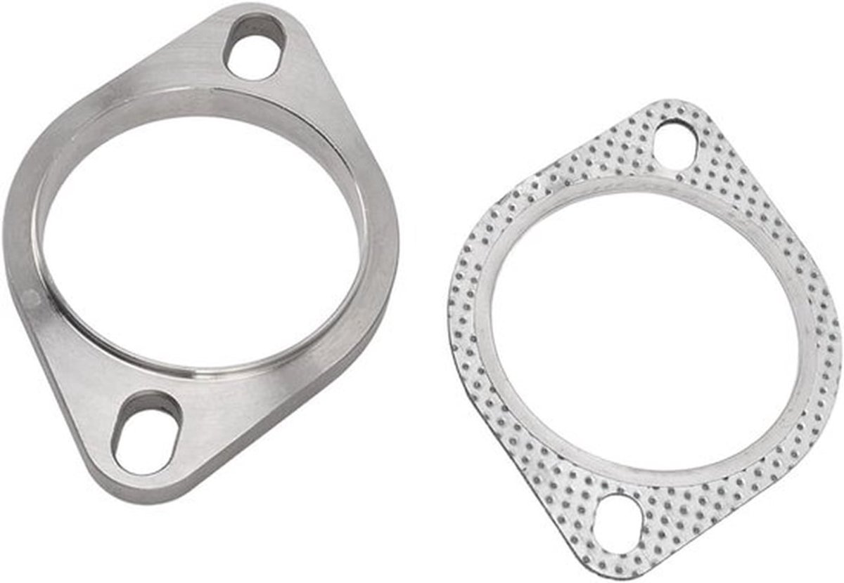 Universele Uitlaatflens Verbinding Kit met 2 Bouten, 3 inch Metaallegering voor Uitlaatpijp en Catback Headers, Duurzaam en Betrouwbaar