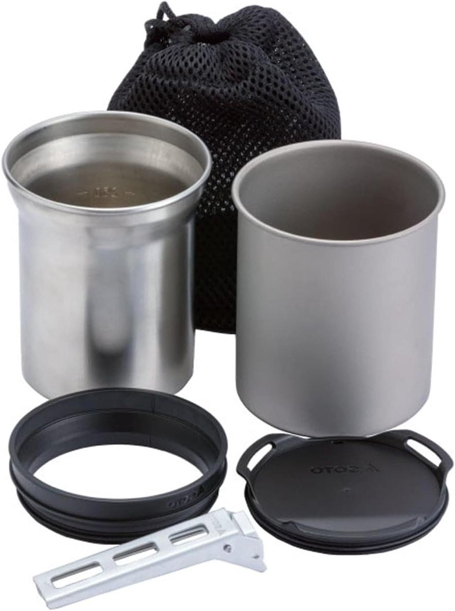 Camping Kookset - Outdoor Pot Set - Buiten Koken - Multifunctioneel Ontwerp - 350 en 400 ml - Mulch