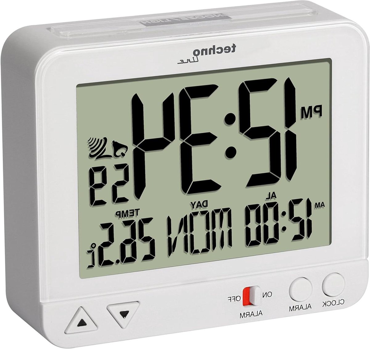 Radio Wekker - Digitale Klok - Wakker Worden - Binnentemperatuur Weergave - 9.6 x 3.2 cm - Zwart