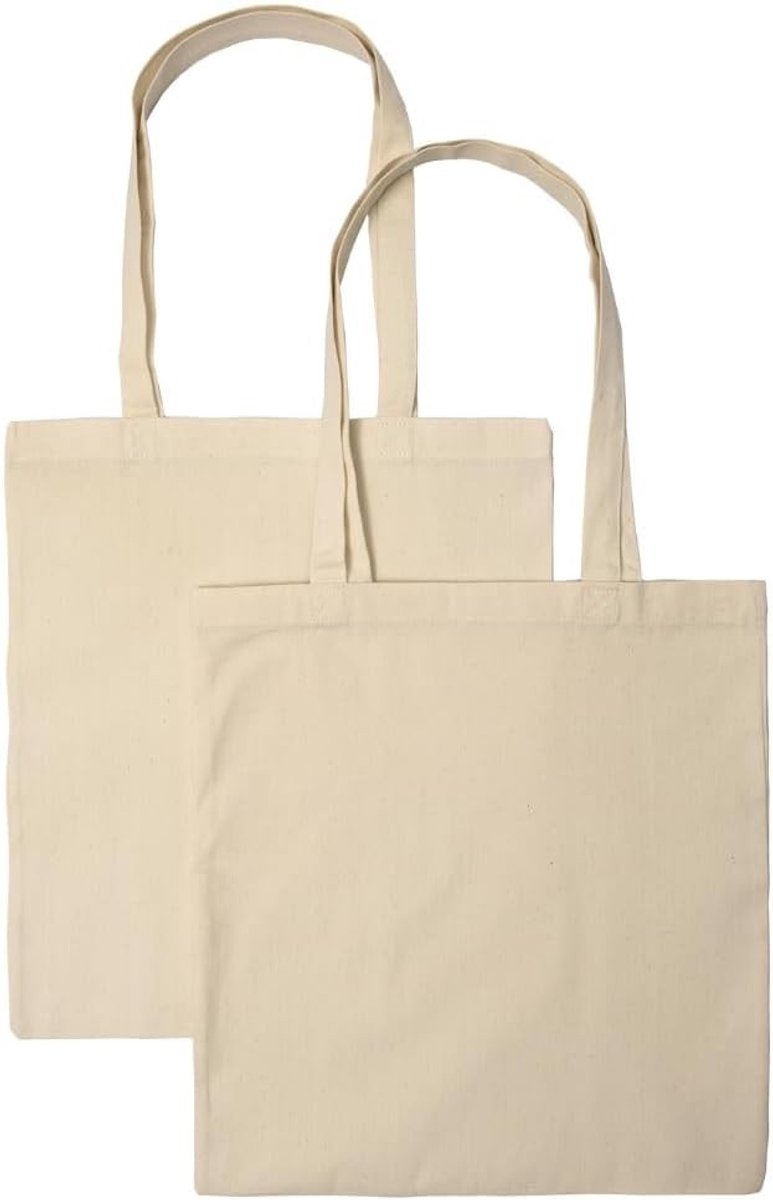 Unisex Tote Bags 38x42cm - Duurzame Herbruikbare Tas voor Winkelen, Strand en Dagelijks Gebruik (2-Pack)