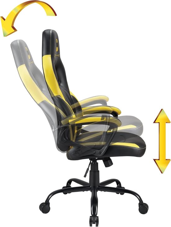 Gamingstoel XL - Ergonomische stoel - Comfortabel gamen - Kuipstoel design - 68 x 64 x 129 cm - Zwart — afbeelding 4