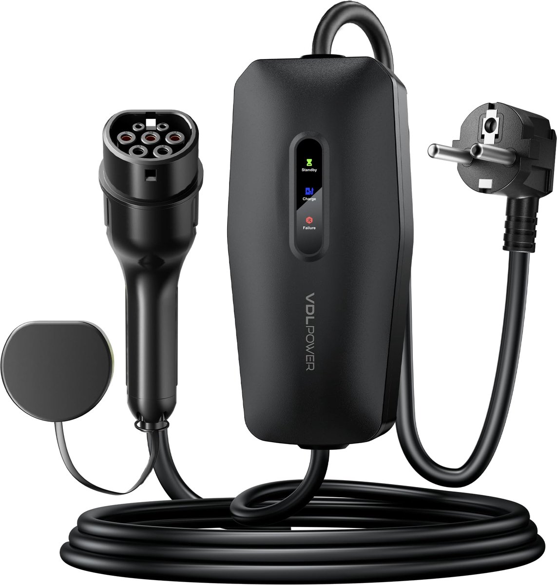 SnelShoppen - Oplaadkabel Type 2 3,68 kW / 10 m - 16 A EV Oplader voor Elektrische Auto's - Compatibel met Model Y/3, XC60, ID.3, ID.4 - IP65 Bescherm