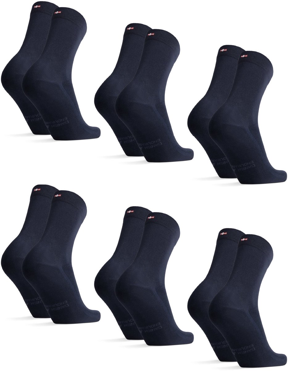 DANISH ENDURANCE Bamboe Sokken - Ademende Antizweet Sokken Zacht - Unisex - 6 Paar - Maat 48-51