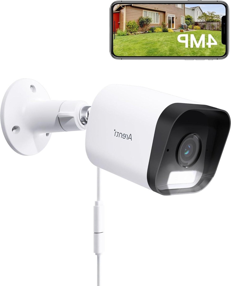 Buiten Camera - Beveiligingscamera Set - Huis Bewaken - Kleur Nachtzicht - 4MP - Wit