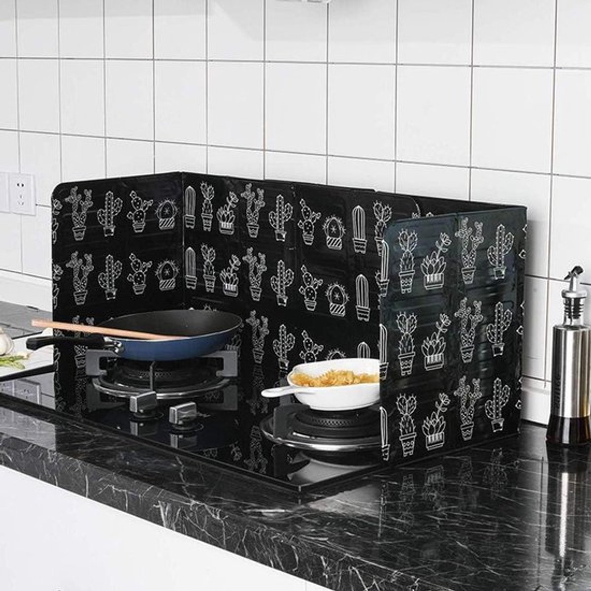 Spatscherm Opvouwbaar Voor Kookpan – Olie-Spatscherm Cover – Keukenspatschermer tegen spatten met aluminium panelen – Kookbescherming voor een schone keuken – Keukenaccessoire spatscherm