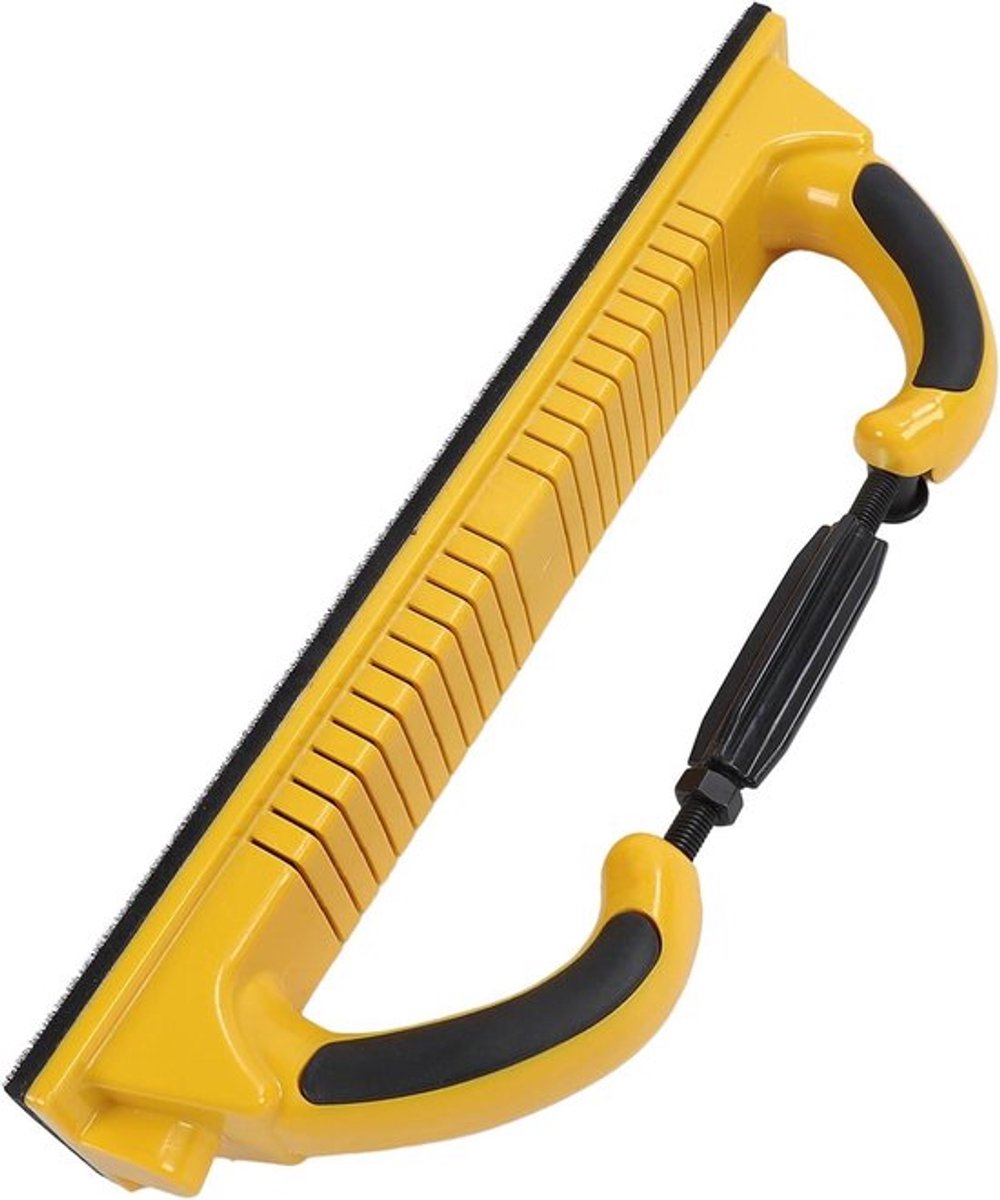 Handschuurvijlblok met handgreep flexibele handschuurmachine stofafzuigschuurblok 70 x 400 mm Schuurvijlblok voor longboard-pads Geel
