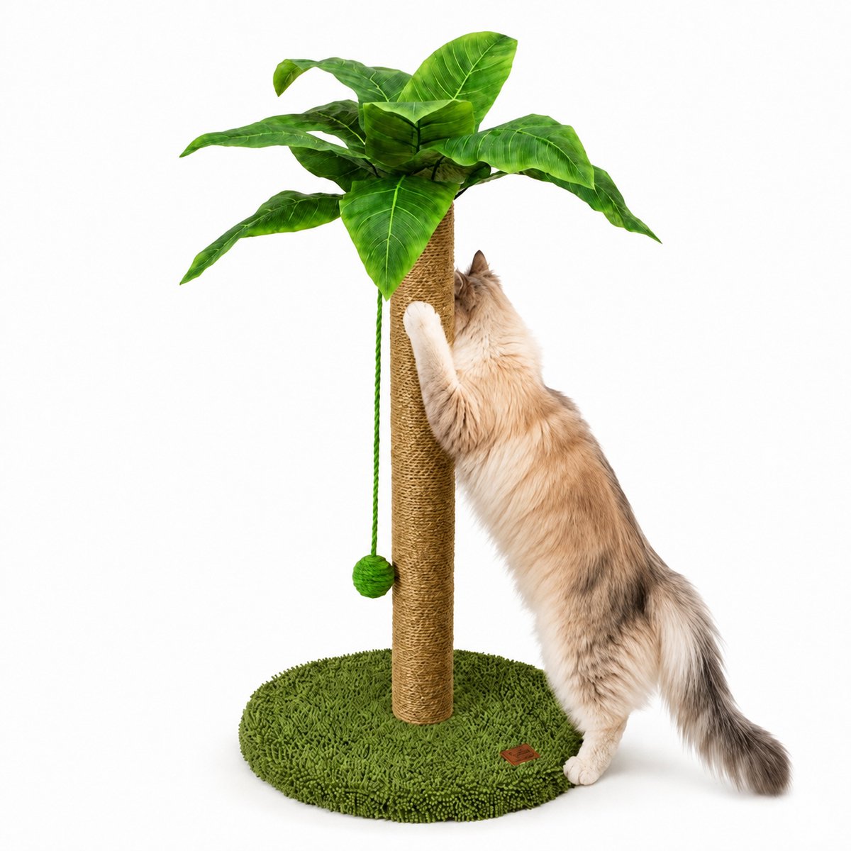 Bol.com Krabpaal Château Animaux - 85 cm- Kattenboom - Groen & Bruin - Kattentoren - Kattenpaal aanbieding