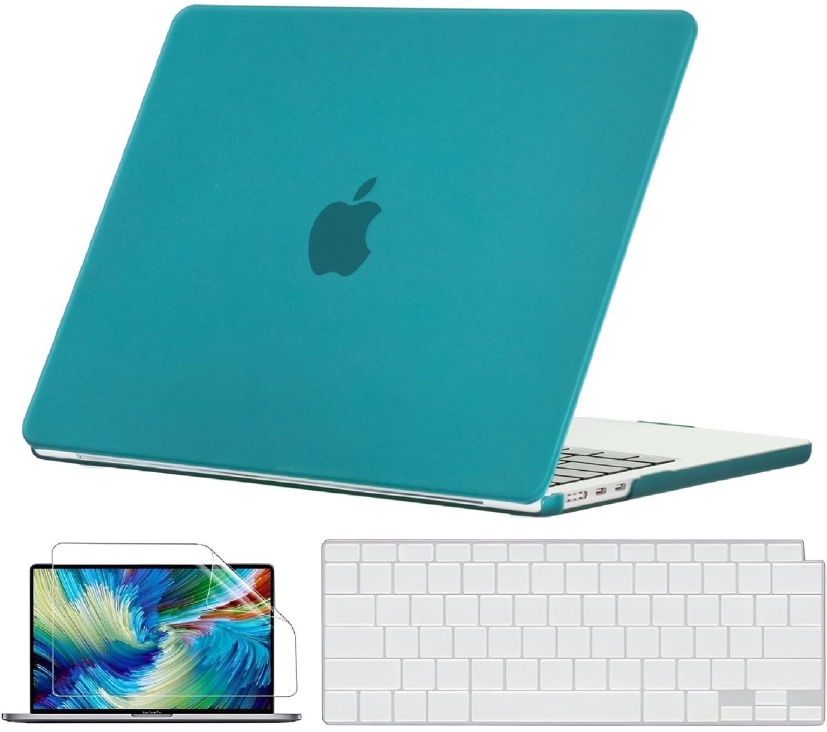 Solidchoice - Hoesje voor MacBook Air 13 inch (2020-2018) met Toetsenbord- en Schermbeschermer