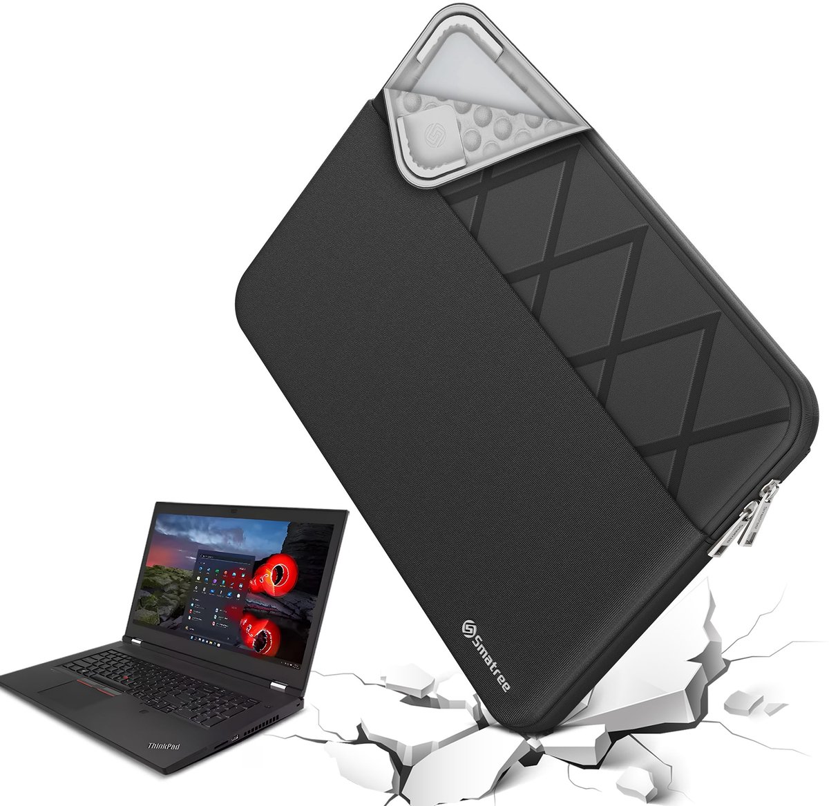 Solidchoice - Laptop Sleeve voor 14 Inch Lenovo ThinkPad met Schokbescherming