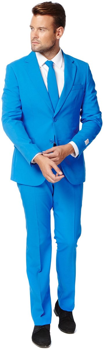 OppoSuits Blue Steel - Heren Pak - Carnavalskleding - Blauw - Feest - Maat 58
