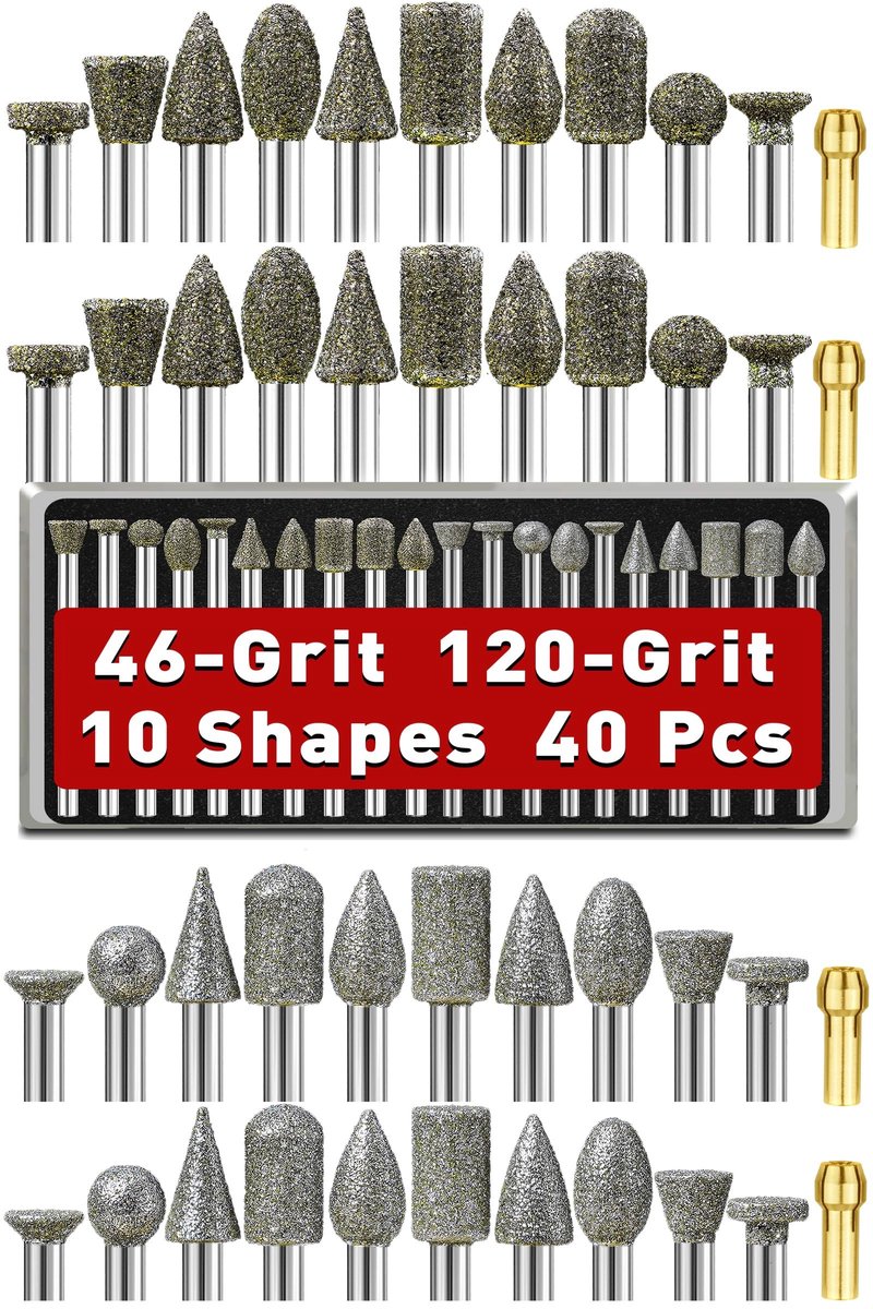 Solidchoice - Diamant Cutter Set met 46 en 120 Korrel, 40 Stuks