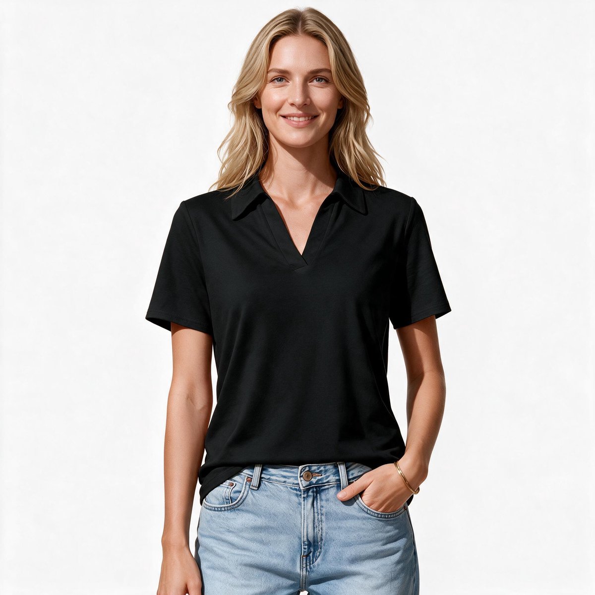 Imily Bela Dames Polo Shirt met Korte Mouwen