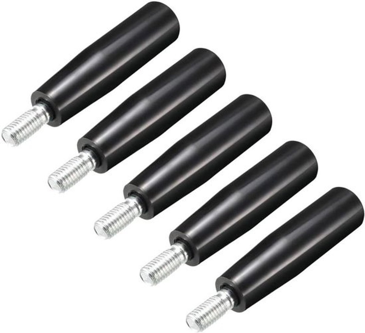 Handwielgreep voor freesmachine - Draaibare handgreep - Zwart - Klemhandgrepen - Schroefknoppen - M12 x 100 mm - 5 stuks - Geschikt voor diverse machines.