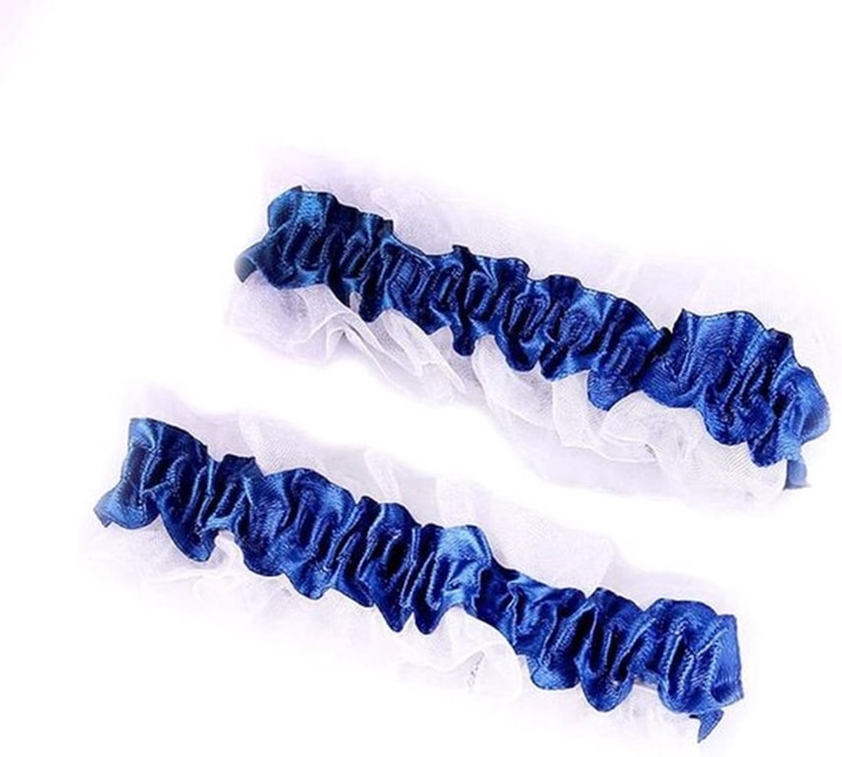 - Kousenband voor bruid - Jarretelgordel - Elastisch - Kant - Bruiloft - Bruidssieraden - Sexy - Kousenhouder - Blauw - Geschikt voor bruidsjurken - 2 stuks