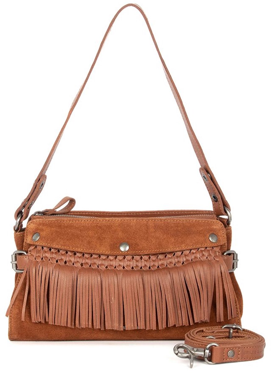 Leren Schoudertas - Madelon - Mocca