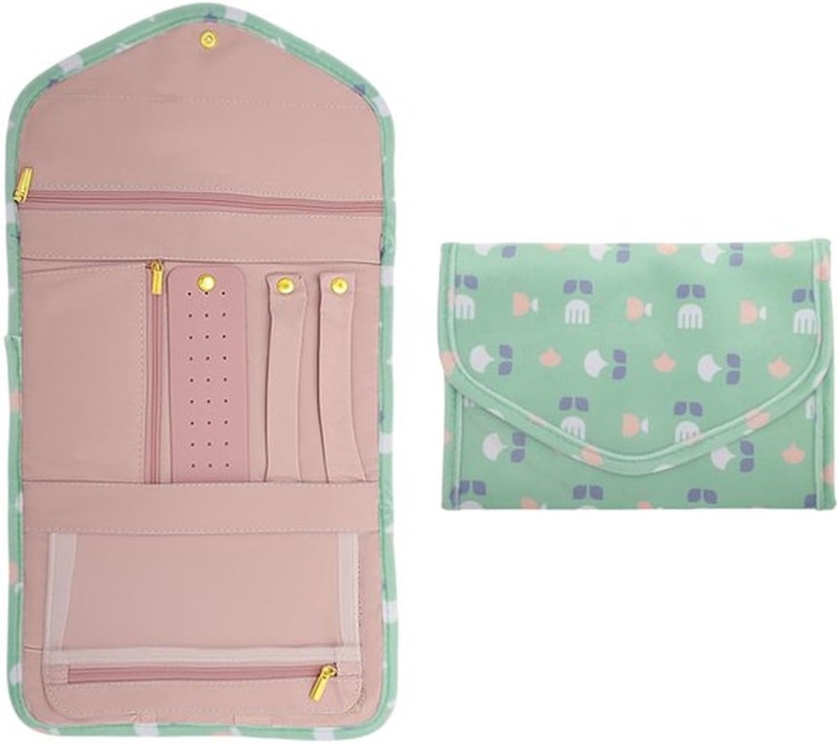 Sieradenorganizer Groot - Sieraden Etui - Reisaccessoires - Fluwelen Organizer - Ringhouder/Oorbelleninzetstuk - Bescherming tegen Krassen - Sieradenetui