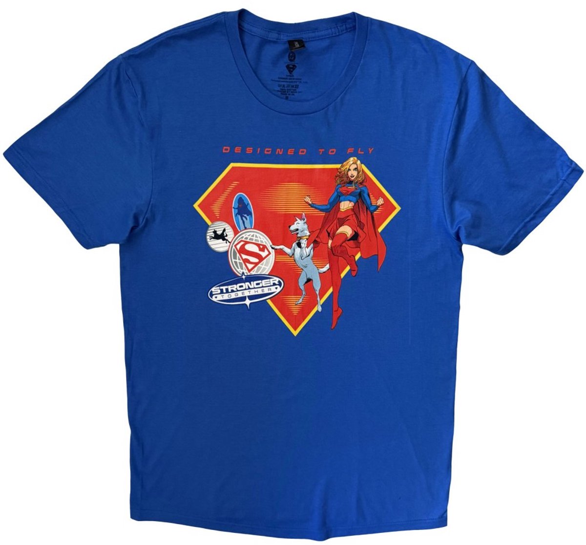 DC Comics Supergirl - Designed To Fly Heren Tshirt - L - Blauw