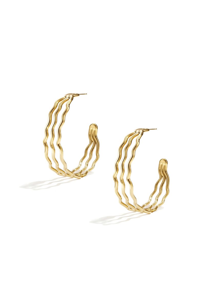Zola - Hoepeloorbellen - Stainless Steel - - Goud