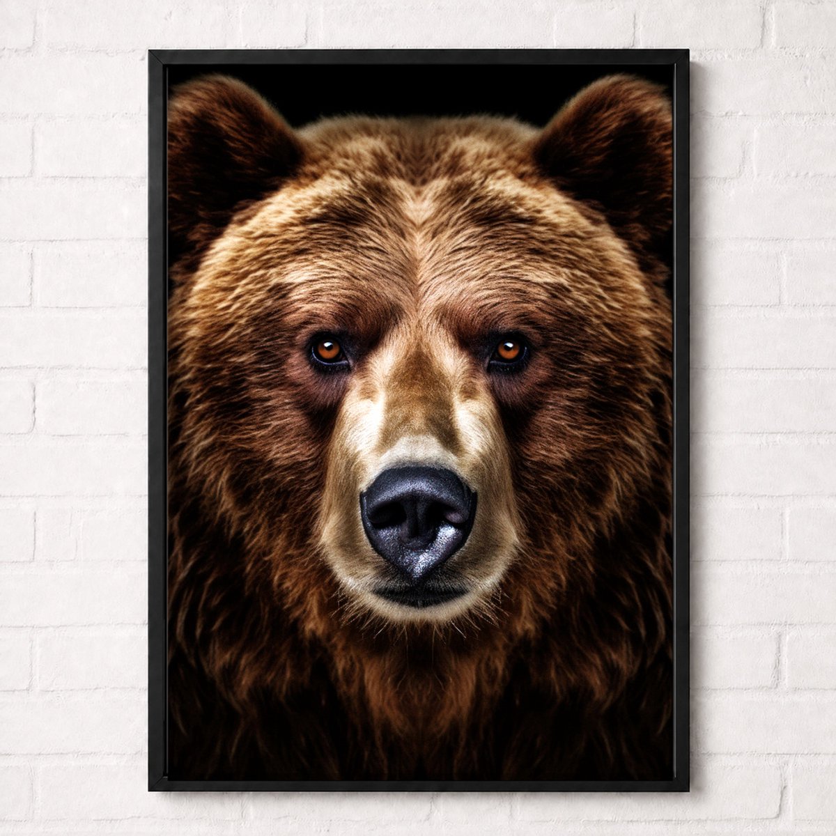 Bruine Beer Poster - Wildlife Portrait Collection - Dieren Posters - A2+ 43,2 x 61 cm