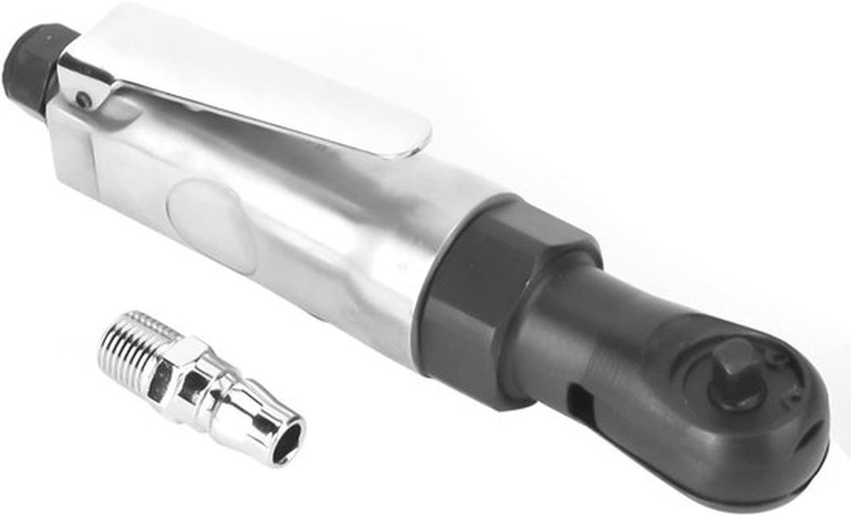 Lichte Mini Luchtratelsleutel 1/4 inch met Achteruitlaat - Duurzaam en Trillingsarm - Compact Formaat - Voorwaartse en Achterwaartse Rotatie - Vierkante Kop.