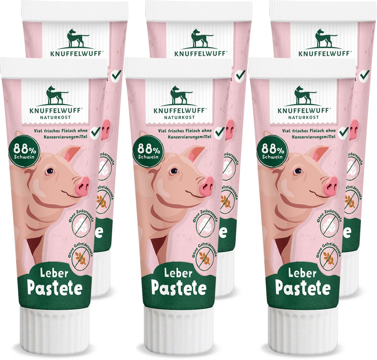 Knuffelwuff Snackpasta leverpaté 6 stuks