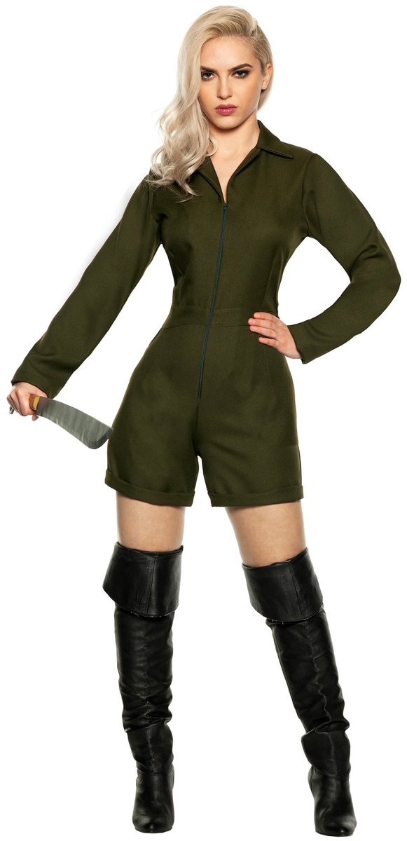 Michelle Myers Halloween Romper olijfgroen