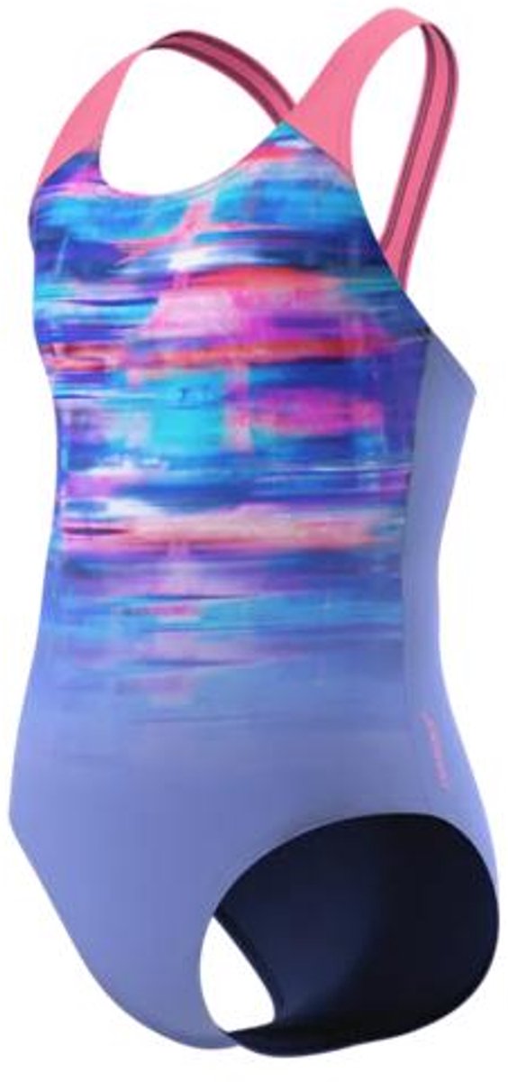Speedo Print Splashback 1P Meisjes - Chloorbestendig Badpak Meisjes - Kleurvast Zwempak Meisjes met Print - Sportbadpak Meisjes met Splashback-Bandjes - Paars/Roze - 152