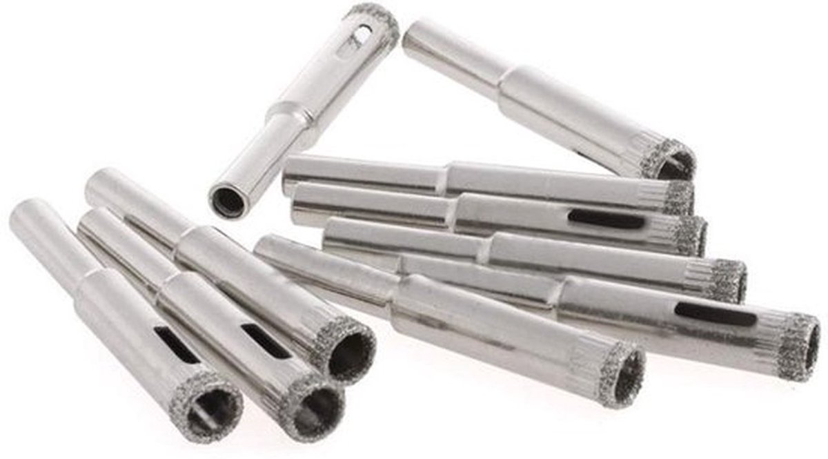 Diamantboor Set - 10 Stuks - Gatenzaagset - 10mm - Geschikt voor Glas en Tegels - Perfect voor Nauwkeurig Boren - Ideaal voor Keramische...