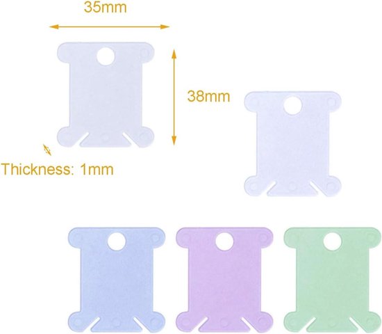 120 Stuks Plastic Garenspoelen met Winder voor Borduren en Handwerken - Ideaal voor Naai- en Borduurgereedschap — afbeelding 4