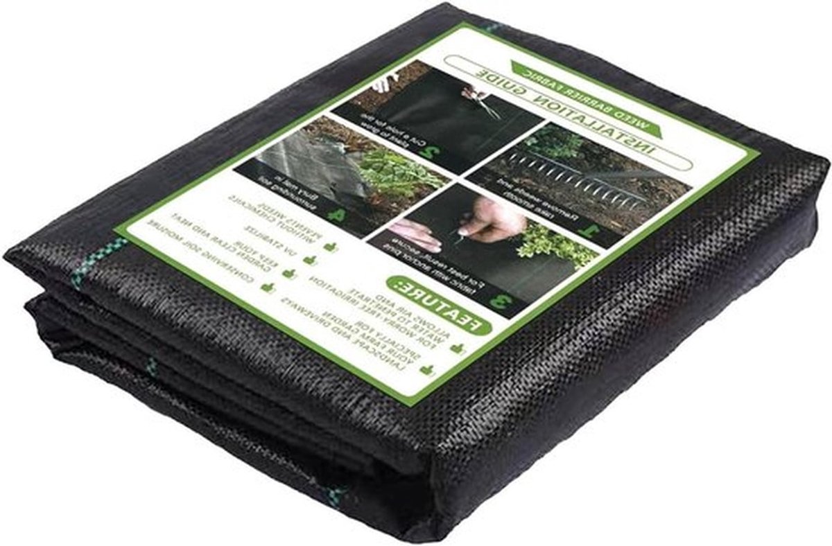 Onkruiddoek 4 m x 10 m, 40 m², Waterdicht, Scheurbestendig, Tuinbedekking, Anti-onkruid, Plantenbescherming