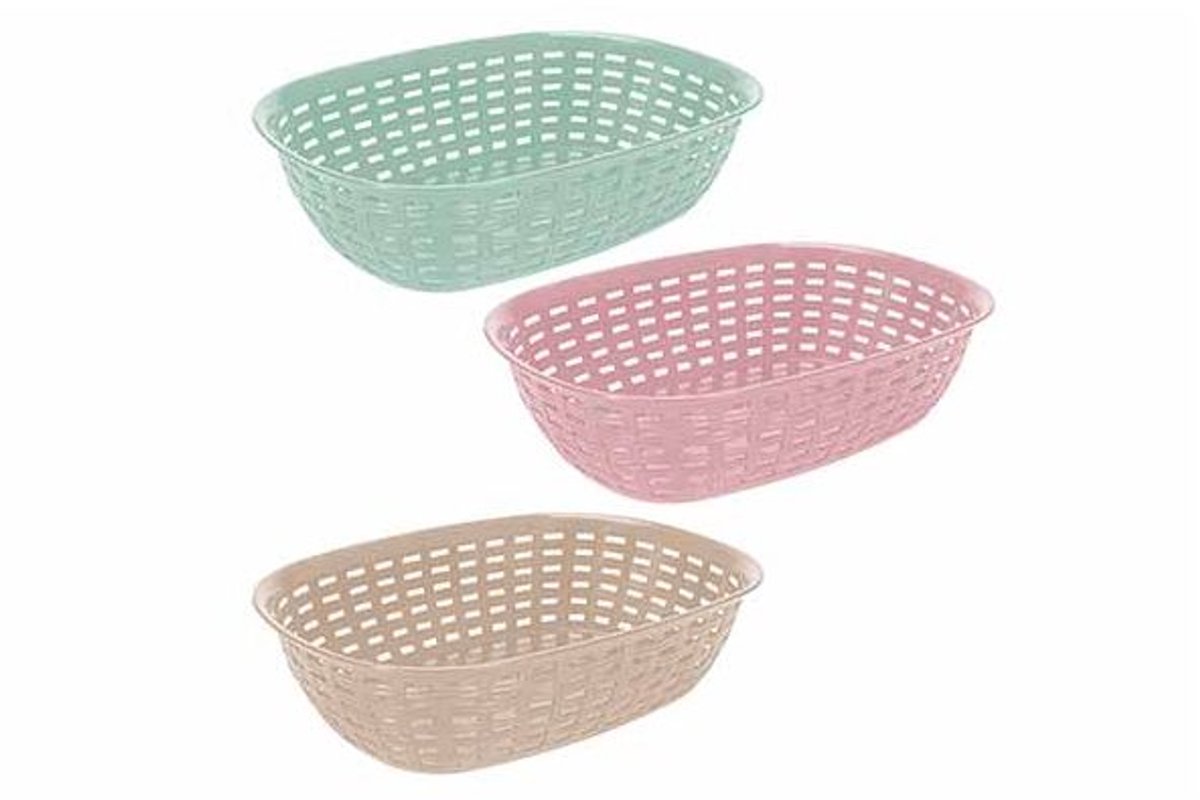 Rattan Mand Nº1 2l 25,6x18,4xh7,4cm 3 Ass Ovaal