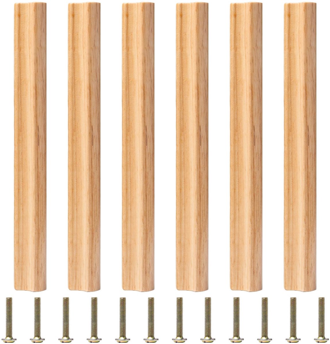 Solidchoice - Set van 6 Houten Meubelhandgrepen voor Kasten